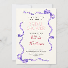 Invitación Ducha de novia de cinta
