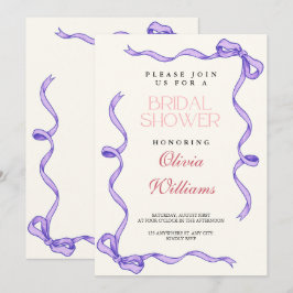 Invitación Ducha de novia de cinta