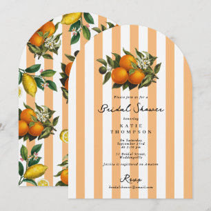 Invitación Ducha de Novia de Citrus Mediterráneo Italiano Nar