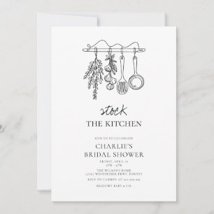 Invitación Ducha de Novia de Cocina Moderna Sencilla