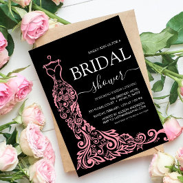 Invitación Ducha de novia de color rosa Rubor