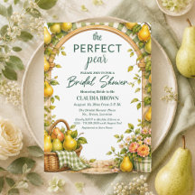 Ducha de Novia de Cuadro Verde Perfecto Pera