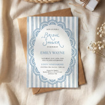 Ducha de Novia de Encaje Azul Vintage