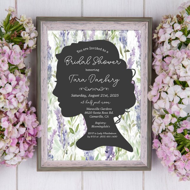 Invitación Ducha de novia de época estilo Regencia Damask   (Subido por el creador)