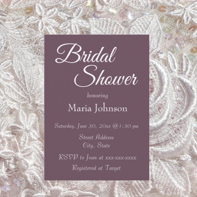 Invitación Ducha de novia de estilo simple (In Situ Wedding)