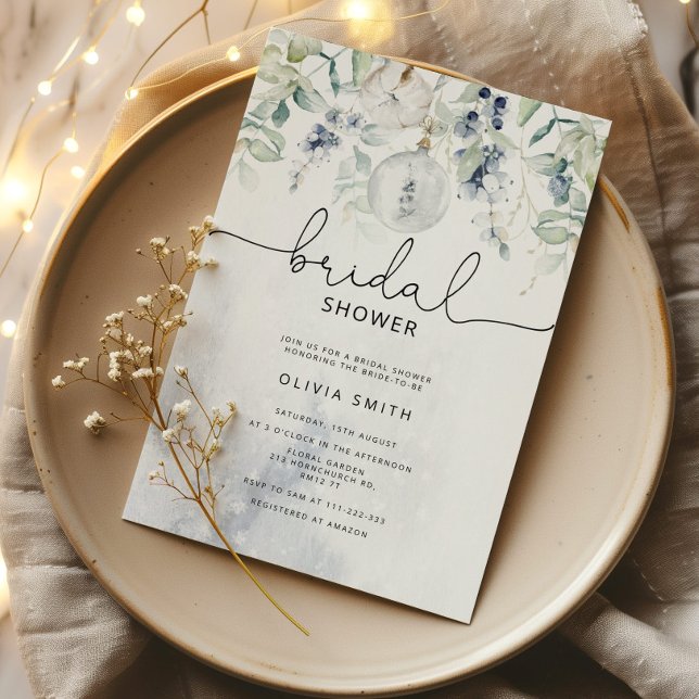 Invitación Ducha de novia de eucalipto de invierno (Subido por el creador)