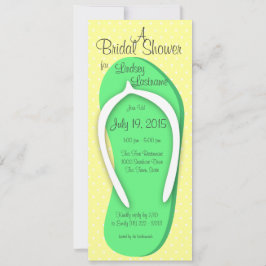 Invitación Ducha de novia de flop verde