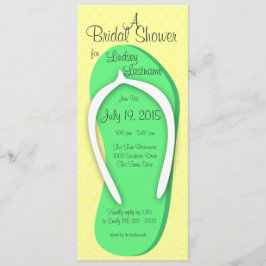 Invitación Ducha de novia de flop verde