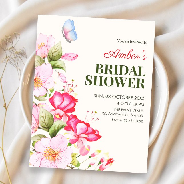 Invitación ducha de novia de flor en flor (Subido por el creador)