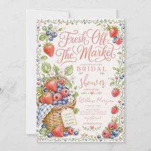 Invitación Ducha de Novia de Frutas de Granjeros del Mercado