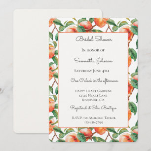 Invitación Ducha de Novia de Frutas Melocotones