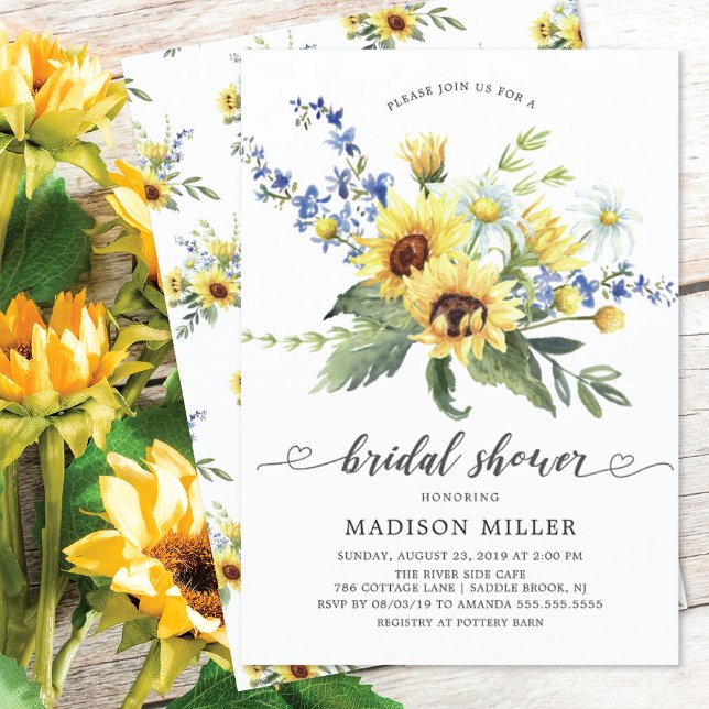 Invitación Ducha de novia de girasol amarillo (Subido por el creador)