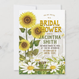 Invitación Ducha de novia de girasoles rusos