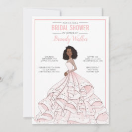 Invitación Ducha de novia de Glam Bride Editable