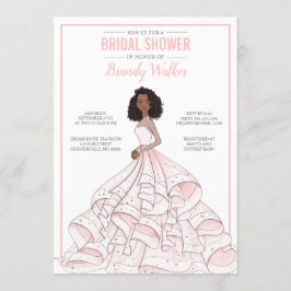 Invitación Ducha de novia de Glam Bride Editable