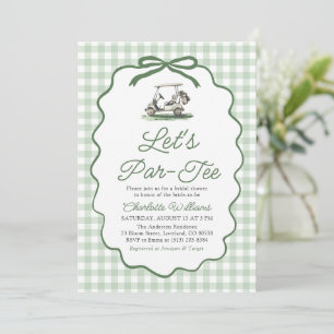 Invitación Ducha de Novia de Golf Verde Salvia Nueva en el Cl