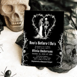 Invitación Ducha de Novia de Halloween Boo's Before I Do's
