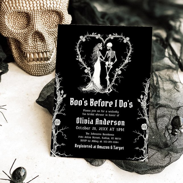 Invitación Ducha de Novia de Halloween Boo's Before I Do's (Subido por el creador)