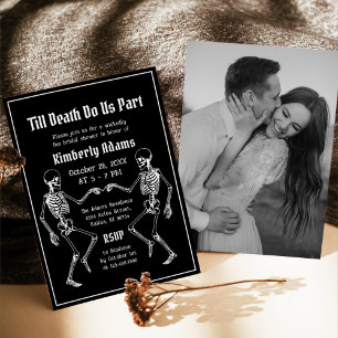 Invitación Ducha de Novia de Halloween Hasta que la Muerte no