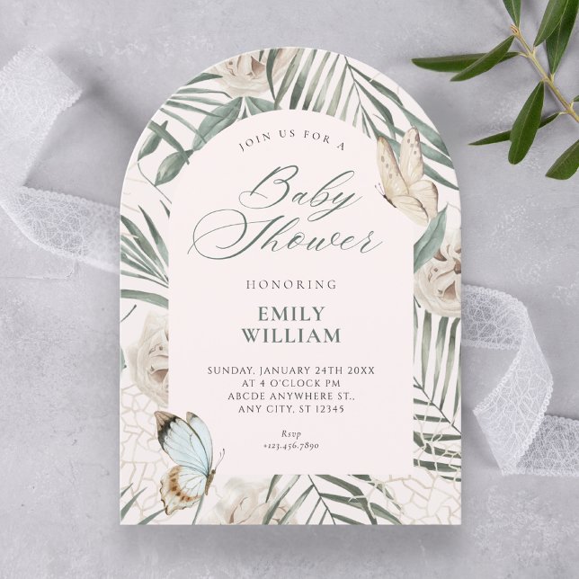 Invitación ducha de novia de hojas florales (Subido por el creador)