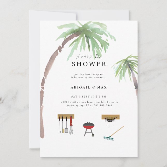 Invitación Ducha de novia de Honey Do Couples (Anverso)