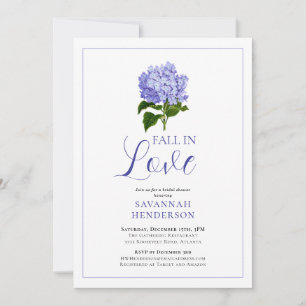 Invitación Ducha de Novia de Hortensias Lavanda 'Enamórate'