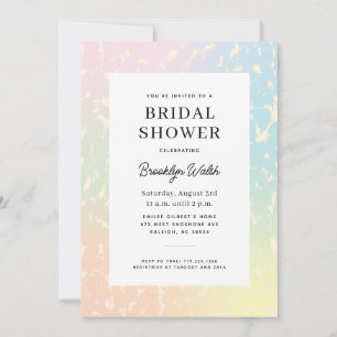 Invitación Ducha de novia de impresión de animales en gradien