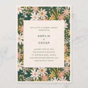 Invitación Ducha de Novia de Jardín Boho Verde Floral para Pa