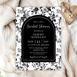 Invitación Ducha de novia de la Black Antie Chinoiserie