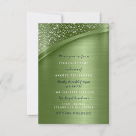 Invitación Ducha de novia de la Marina Verde Cumpleaños Dulce