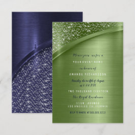 Invitación Ducha de novia de la Marina Verde Cumpleaños Dulce