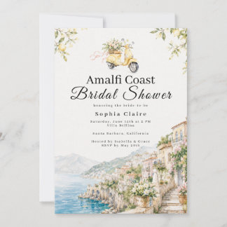 Invitación Ducha de novia de limón de la costa de Amalfi ital