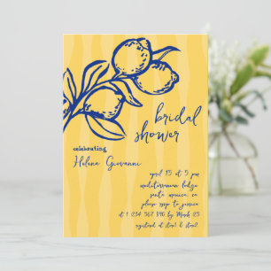 Invitación Ducha de Novia de Limón Manuscrito Italiano Juguet