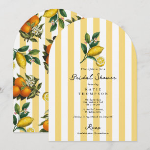 Invitación Ducha de Novia de Limones Cítricos Mediterráneos I