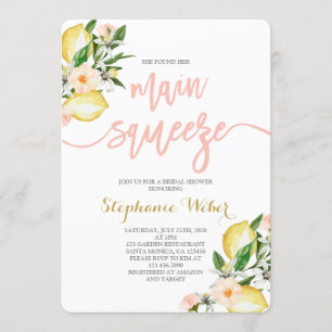 Invitación Ducha de novia de Main Squeeze Lemons