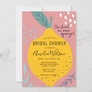 Invitación Ducha de novia de Main Squeeze Lemons