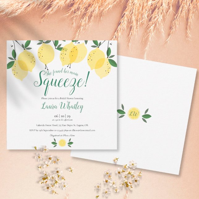 Invitación Ducha de novia de Main Squeeze Lemons (Subido por el creador)