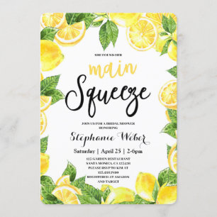 Invitación Ducha de novia de Main Squeeze Lemons