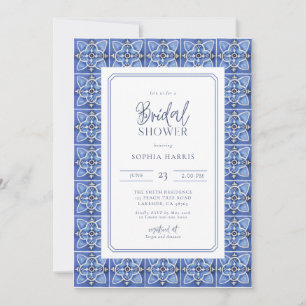 Invitación Ducha de novia de mosaicos mediterráneos
