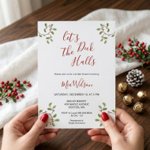 Ducha de novia de Navidad Deck the Halls