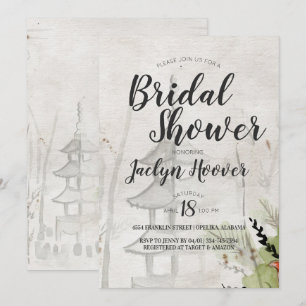 Invitación Ducha de Novia de Pagoda Japonesa