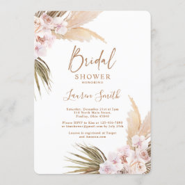 Invitación Ducha de novia de pampas Grass