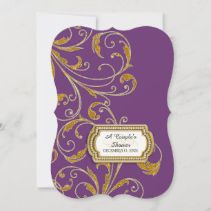 Invitación Ducha de novia de pareja luce el viejo regento de