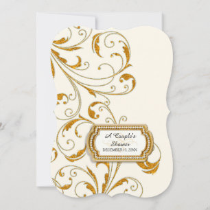 Invitación Ducha de novia de pareja luce el viejo regento de