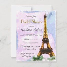 Invitación Ducha de novia de París