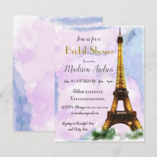 Invitación Ducha de novia de París