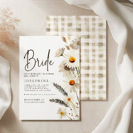 Invitación Ducha de Novia de Pollo de Granja Rústica Campestr