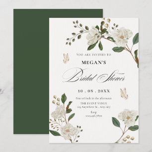 Invitación Ducha de novia de rama de flores
