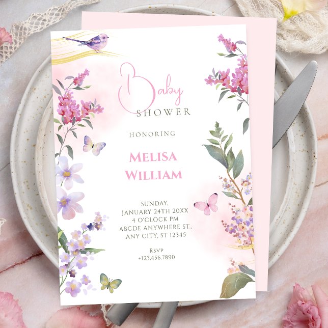 Invitación Ducha de novia de rama floral (Subido por el creador)