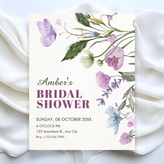 Invitación ducha de novia de rama floral (Subido por el creador)